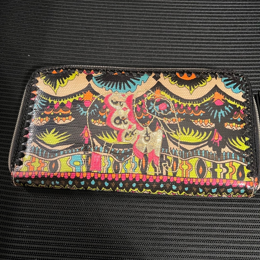 Sakroots Elephant Zipper Wallet
